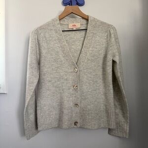 Kilte 1 Small US 2-4 Bella Cardigan Mercerized Wool Cashmere Grey Heather